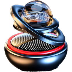 Difuzor de parfum auto, sau camera, 4 arome incluse, Glob Planeta Rotativ, Galaxie, Negru