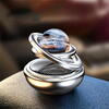 Difuzor de parfum auto, sau camera, 4 arome incluse, Glob Planeta Rotativ, Galaxie, Argintiu