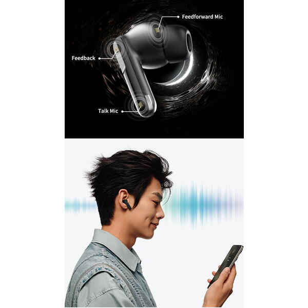 Casti Bluetooth 5.4, Baterie Statie 400mAh, StandBy 150H, Touch pe Casti, Respingere/Raspundere Apel VNC-310, Negru