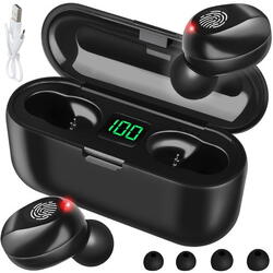 Casti wireless TWS cu powerbank, Bluetooth 5.1, Autonomie 6 ore, Impermeabile