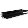 Raft de baie sau Bucatarie, Otel inoxidabil, Capacitate maxima suportata 10 kg, Dimensiuni 6 x 50 x 10.5 cm, Negru