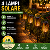 Set 4 Lampi Solare, Autonomie 8 ore, Inaltime 50CM, Rezistenta la intemperii, Design flacara, Clasa de protectie ip65
