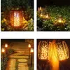 Set 4 Lampa Solara, Autonomie 8 ore, Inaltime 50CM, Rezistenta la intemperii, Design flacara, Clasa de protectie ip65