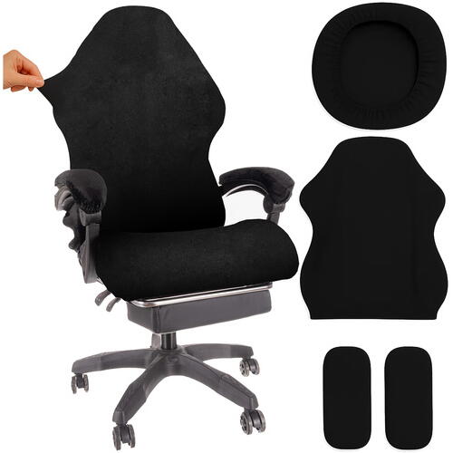 Husa pentru scaun de gaming si birou, Universala, Material elastic si moale, Montaj rapid, Protectie impotriva uzurii, Negru