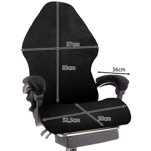 Husa pentru scaun de gaming si birou, Universala, Material elastic si moale, Montaj rapid, Protectie impotriva uzurii, Negru