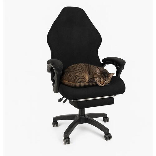 Husa pentru scaun de gaming si birou, Universala, Material elastic si moale, Montaj rapid, Protectie impotriva uzurii, Negru