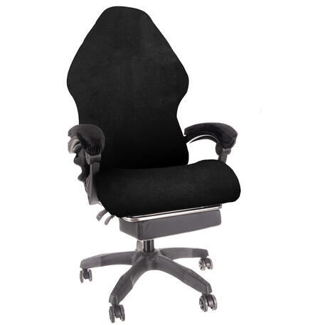 Husa pentru scaun de gaming si birou, Universala, Material elastic si moale, Montaj rapid, Protectie impotriva uzurii, Negru