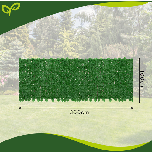 Set 12 buc Panou gard artificial 50cmx50cm , Decor terasa/balcon, Paravan de Balcon, Frunze iedera