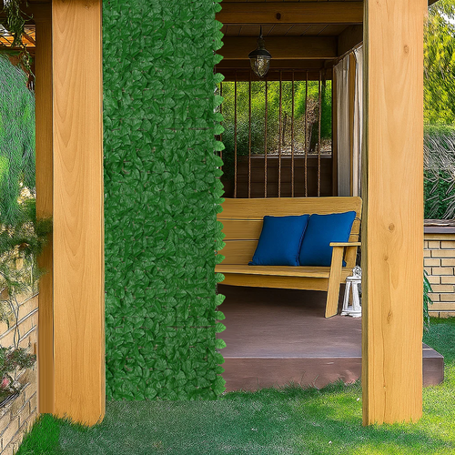 Set 12 buc Panou gard artificial 50cmx50cm , Decor terasa/balcon, Paravan de Balcon, Frunze iedera