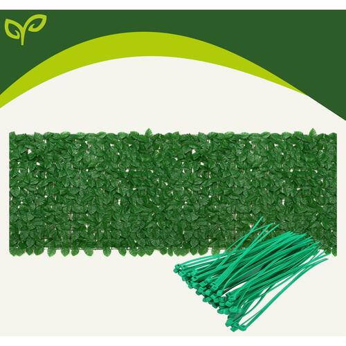 Set 12 buc Panou gard artificial 50cmx50cm , Decor terasa/balcon, Paravan de Balcon, Frunze iedera
