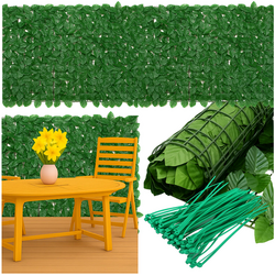Set 12 buc Panou gard artificial 50cmx50cm , Decor terasa/balcon, Paravan de Balcon, Frunze iedera