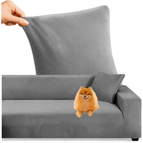 Husă elastică din catifea pentru canapea 145-185 cm, Impermeabila + față de pernă