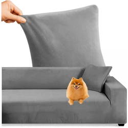 Husă elastică din catifea pentru canapea 145-185 cm, Impermeabila + față de pernă