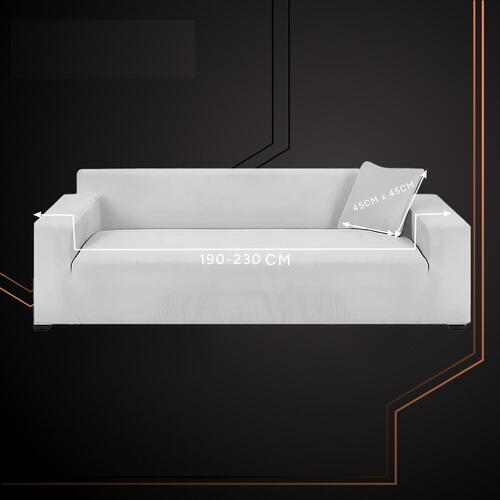 Husă elastică din catifea pentru canapea 190-230 cm, Impermeabila + față de pernă
