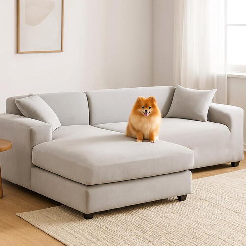 Husă elastică din catifea pentru canapea 190-230 cm, Impermeabila + față de pernă