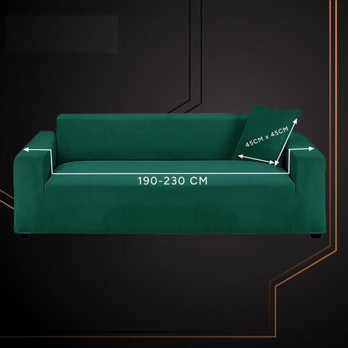 Husă elastică din catifea pentru canapea 190-230 cm, Impermeabila + față de pernă