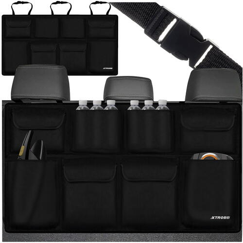 Organizator portbagaj auto, Negru 86.5x48cm, 8 Buzunare, Rezistent la apa