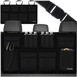 Organizator portbagaj auto, Negru 86.5x48cm, 8 Buzunare, Rezistent la apa