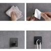 Set 4 Suport cu Adeziv pentru Prosoape, Dimensiuni 4,5 x 4,5 x 2,5 cm, Rezistent la Umiditate, Rugina, Ideal pentru Bucatarie, Baie, Otel Inoxidabil, Sarcina 3 Kg