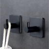 Set 4 Suport cu Adeziv pentru Prosoape, Dimensiuni 4,5 x 4,5 x 2,5 cm, Rezistent la Umiditate, Rugina, Ideal pentru Bucatarie, Baie, Otel Inoxidabil, Sarcina 3 Kg