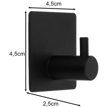 Set 4 Suport cu Adeziv pentru Prosoape, Dimensiuni 4,5 x 4,5 x 2,5 cm, Rezistent la Umiditate, Rugina, Ideal pentru Bucatarie, Baie, Otel Inoxidabil, Sarcina 3 Kg