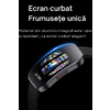 SmartWatch cu Senzor Glucometru, Tensiune Arteriala, Ritm Cardiac, Nivel Oxigen, Apel Bluetooth, HRV, Calendar, Meniu RO S869