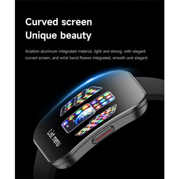 SmartWatch cu Senzor Glucometru, Tensiune Arteriala, Ritm Cardiac, Nivel Oxigen, Apel Bluetooth, HRV, Calendar, Meniu RO S869