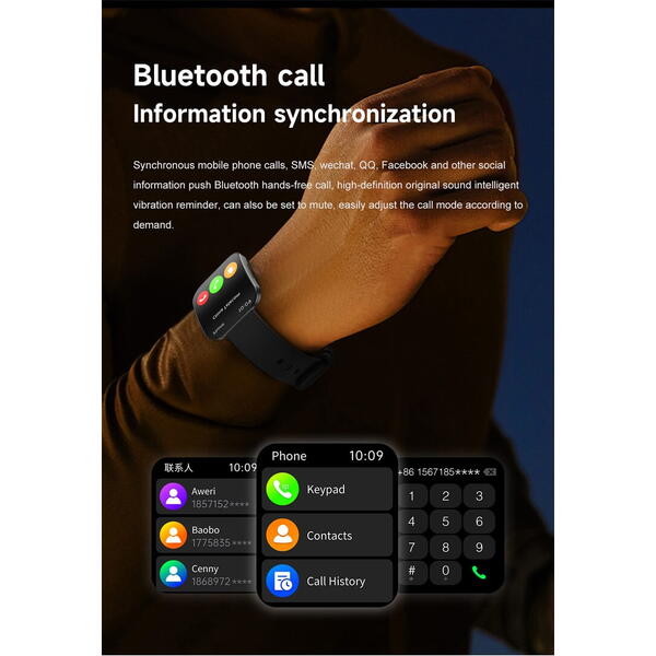 SmartWatch cu Senzor Glucometru, Tensiune Arteriala, Ritm Cardiac, Nivel Oxigen, Apel Bluetooth, HRV, Calendar, Meniu RO S869