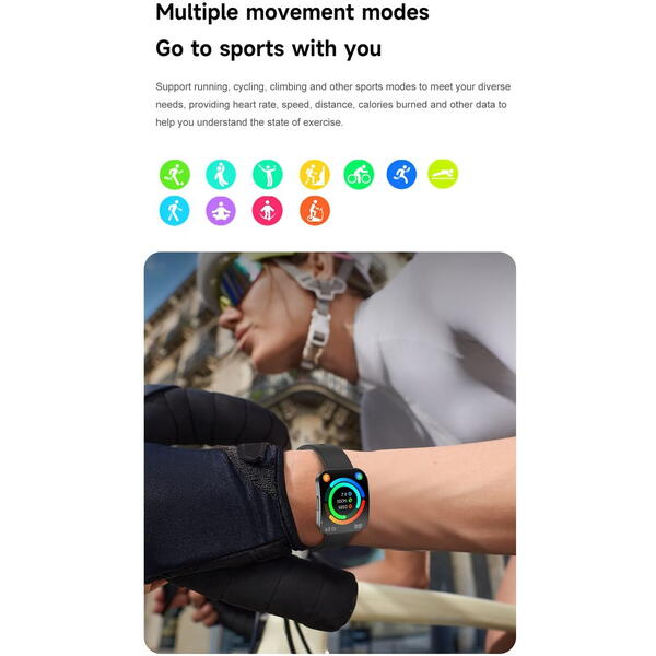 SmartWatch cu Senzor Glucometru, Tensiune Arteriala, Ritm Cardiac, Nivel Oxigen, Apel Bluetooth, HRV, Calendar, Meniu RO S869