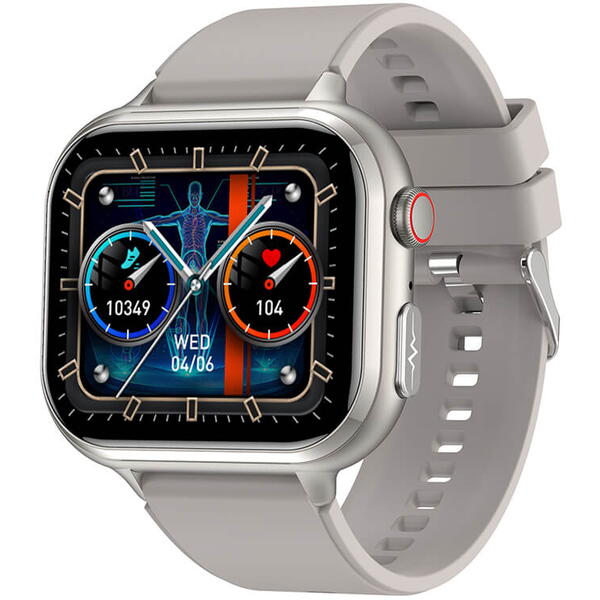 SmartWatch cu Senzor Glucometru, BIA, EKG, Ritm Cardiac, Nivel Oxigen, Tensiune Arteriala, Temperatura Corporala, Acid Uric, Calculator S868