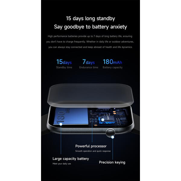 SmartWatch cu Senzor Glucometru, HRV, Ritm Cardiac, Nivel Oxigen, Tensiune Arteriala, Apel Bluetooth, Meniu RO S871