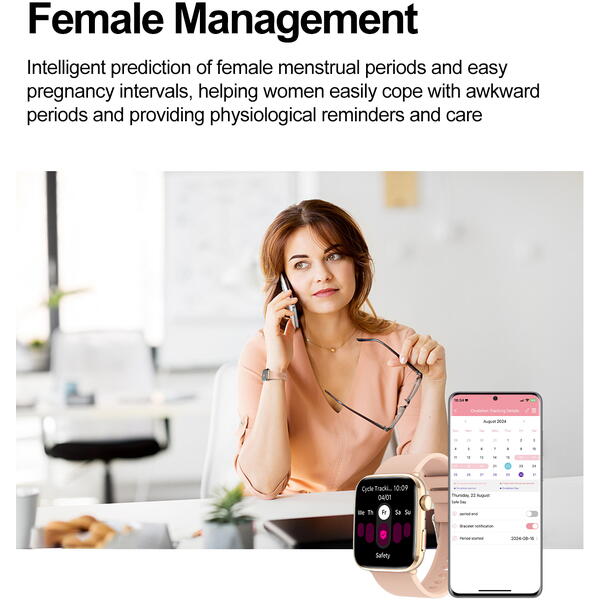 SmartWatch cu Senzor Glucometru, Apel Bluetooth, Ritm Cardiac, Nivel Oxigen, Tensiune Arteriala, Temperatura Corporala, Nivel Stres, Vreme, Calorii, Moduri Sport S864