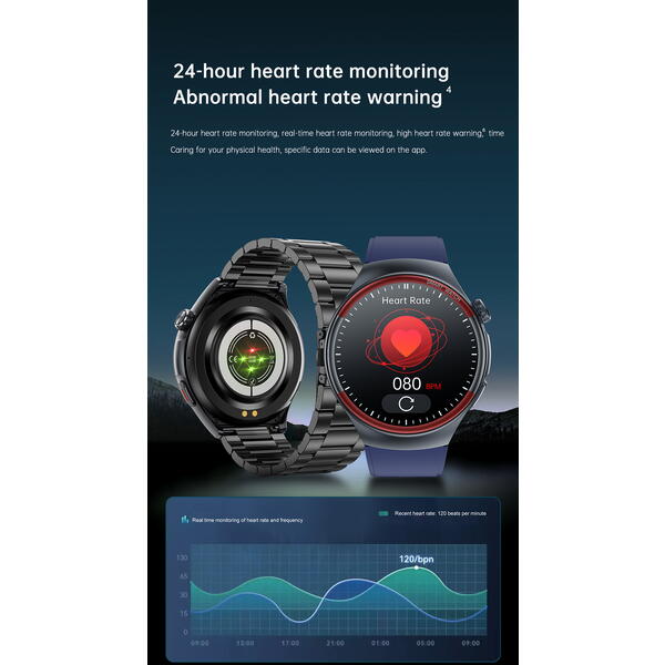 SmartWatch cu Glucometru, Meniu RO, Apel Bluetooth, Ritm Cardiac, Nivel Oxigen, Tensiune Arteriala, Temperatura Corporala, Nivel Stres, Monitorizare Somn S862