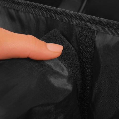 Organizator auto pliabil pentru portbagaj, Compartimente multiple, Pereti rigidizati, Manere de transport si buzunare suplimentare, Ideal pentru accesorii auto, cumparaturi, excursii si camping, 52 x 37 x 25.5 cm, Negru