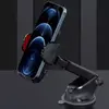Suport auto pentru telefon, Reglabil, Rotire 360 °, Compatibil cu smartphone-uri de la 4 la 7 inchi, Prindere cu ventuza