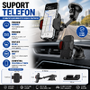 Suport auto pentru telefon, Reglabil, Rotire 360 °, Compatibil cu smartphone-uri de la 4 la 7 inchi, Prindere cu ventuza