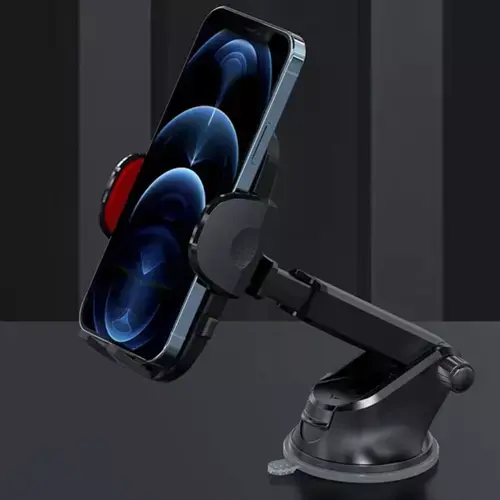 Suport auto pentru telefon, Reglabil, Rotire 360 °, Compatibil cu smartphone-uri de la 4 la 7 inchi, Prindere cu ventuza