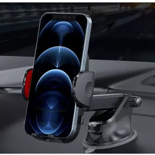 Suport auto pentru telefon, Reglabil, Rotire 360 °, Compatibil cu smartphone-uri de la 4 la 7 inchi, Prindere cu ventuza