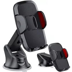 Suport auto pentru telefon, Reglabil, Rotire 360 °, Compatibil cu smartphone-uri de la 4 la 7 inchi, Prindere cu ventuza