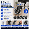 Set 5 roti silicon scaune, Design modern, Tija 11 mm, Cauciuc siliconic calitate superioara, Perfecte pentru orice tip de podea, inclusiv parchet, gresie sau covor