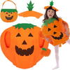 Costum De Halloween Pentru Copii Happy Pumpkin, Tinuta Completa, Material Moale, Aspect Atractiv, Universal, Portocaliu