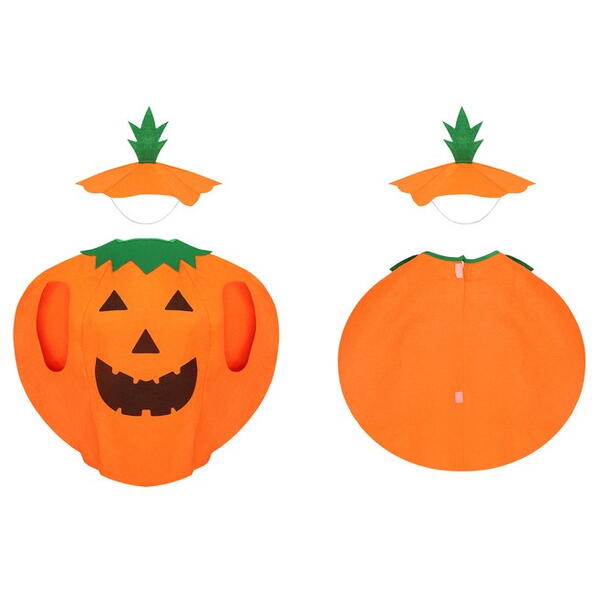Costum De Halloween Pentru Copii Happy Pumpkin, Tinuta Completa, Material Moale, Aspect Atractiv, Universal, Portocaliu