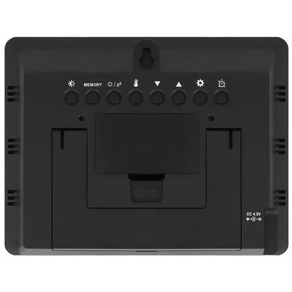 Set Statie meteo fara fir si Transmitator exterior, Ecran mare LCD color, Prognoza meteo, Presiune atmosferica, Temperatura si umiditate interior si exterior, Calendar perpetuu, Ceas electronic cu alarma, Alimentare la retea si baterii