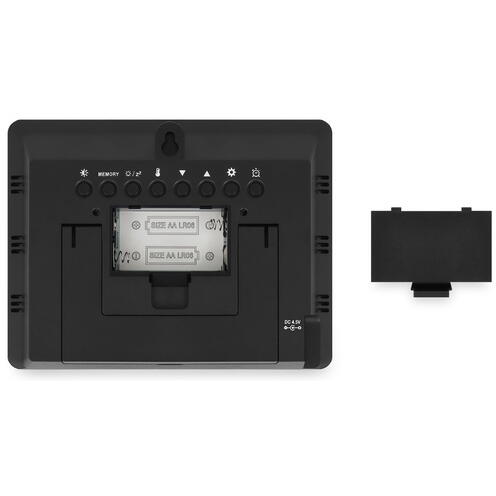 Set Statie meteo fara fir si Transmitator exterior, Ecran mare LCD color, Prognoza meteo, Presiune atmosferica, Temperatura si umiditate interior si exterior, Calendar perpetuu, Ceas electronic cu alarma, Alimentare la retea si baterii