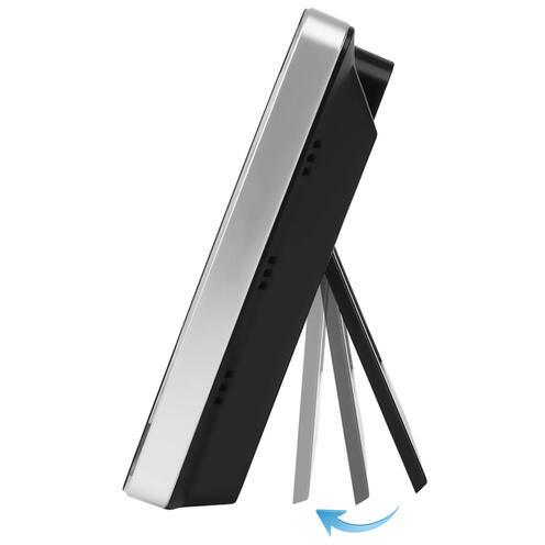 Set Statie meteo fara fir si Transmitator exterior, Ecran mare LCD color, Prognoza meteo, Presiune atmosferica, Temperatura si umiditate interior si exterior, Calendar perpetuu, Ceas electronic cu alarma, Alimentare la retea si baterii