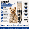 Masina de tuns animale, caini, pisici, 4 Piepteni de Ghidare, Silentios, 5 Trepte Taiere