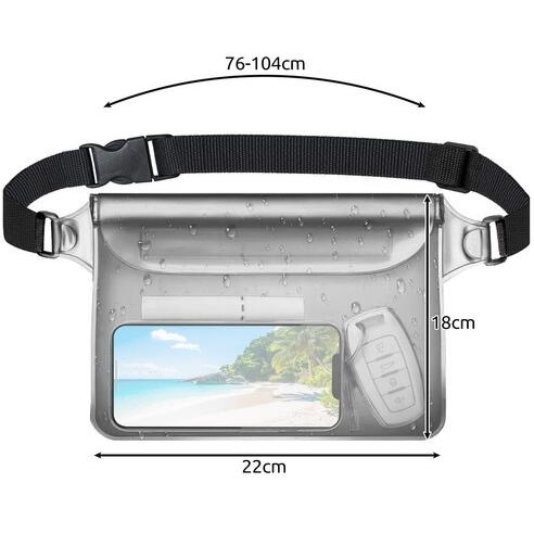 Etui tip borseta, Geanta Impermeabila, Husa telefon mobil,  Sistem de inchidere cu 4 trepte, Reglabil