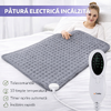 Patura Electrica Incalzita 60 x 30 cm, 10 Trepte de Temperatura 30 - 70 grade, TIMER cu Oprire Automata, Umed - Uscat, Putere 85 W, Ideala pentru, Gat, Picoare, Spate, Umeri, Maini, Articulatii sau alte locuri dureroase