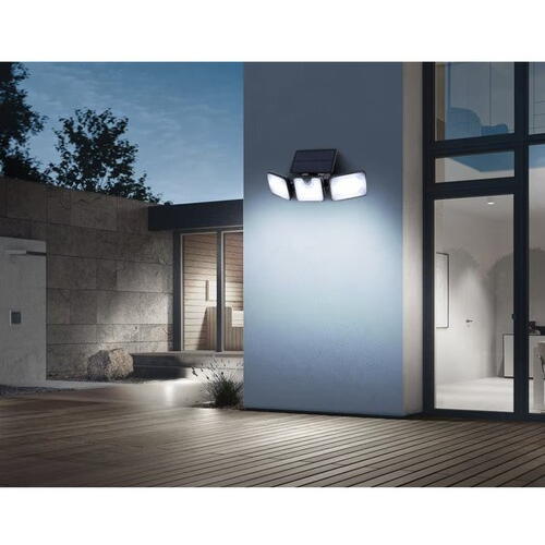 Lampa solara de gradina, curte, casa 180 LED, Impermeabila, Rezistenta Ploaie/Zapada, Senzor de miscare si amurg