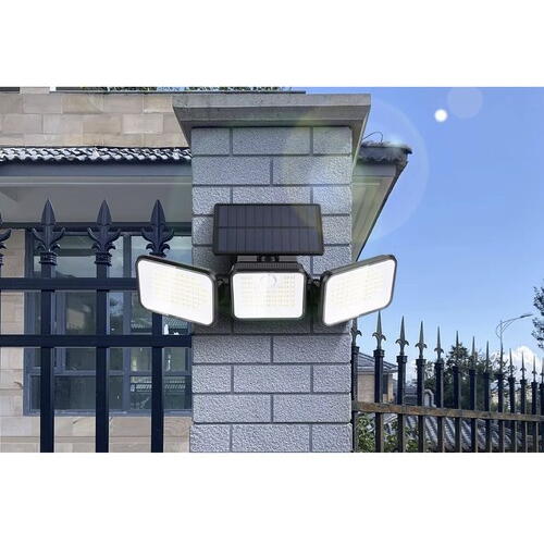 Lampa solara de gradina, curte, casa 180 LED, Impermeabila, Rezistenta Ploaie/Zapada, Senzor de miscare si amurg
